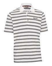 TaylorMade Pigue Striped pánské polo, bílé