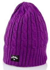 Callaway Beanie Cable Knit dámská zimní čepice, fialová