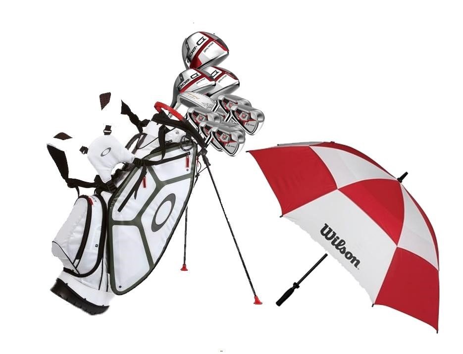 Wilson D200 pánský set, pravý, regular + putter, bag, deštník