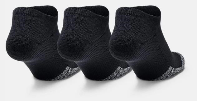 Under Armour HeatGear No Show unisex ponožky, 3páry, černé