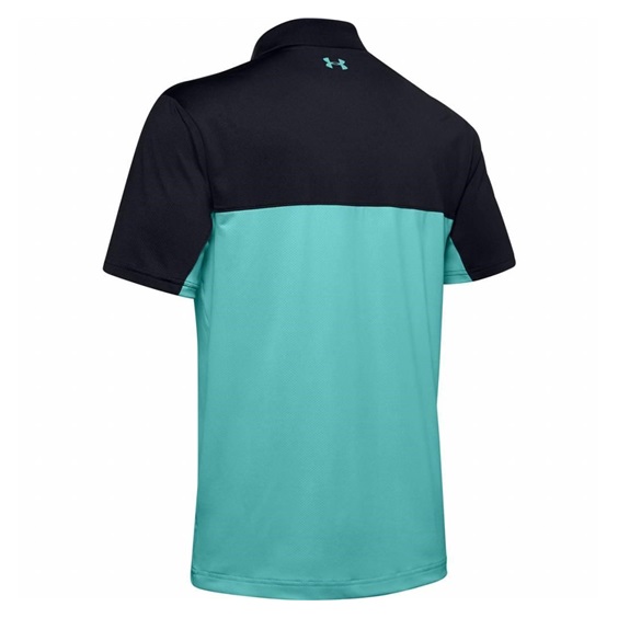 Under Armour Performance 2.0 Colourblock pánské polo, černé/radial turquoise