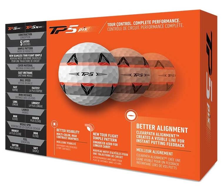 TaylorMade TP5 pix golfové míčky
