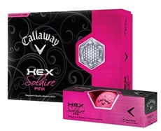 Callaway HEX Solaire dámské míčky, růžové, 12 míčků