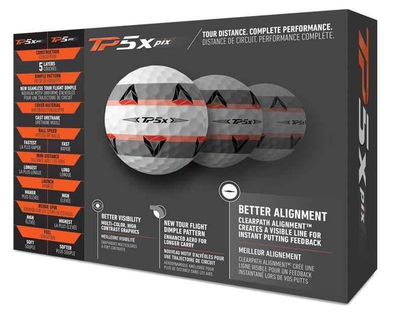 TaylorMade TP5x pix golfové míčky