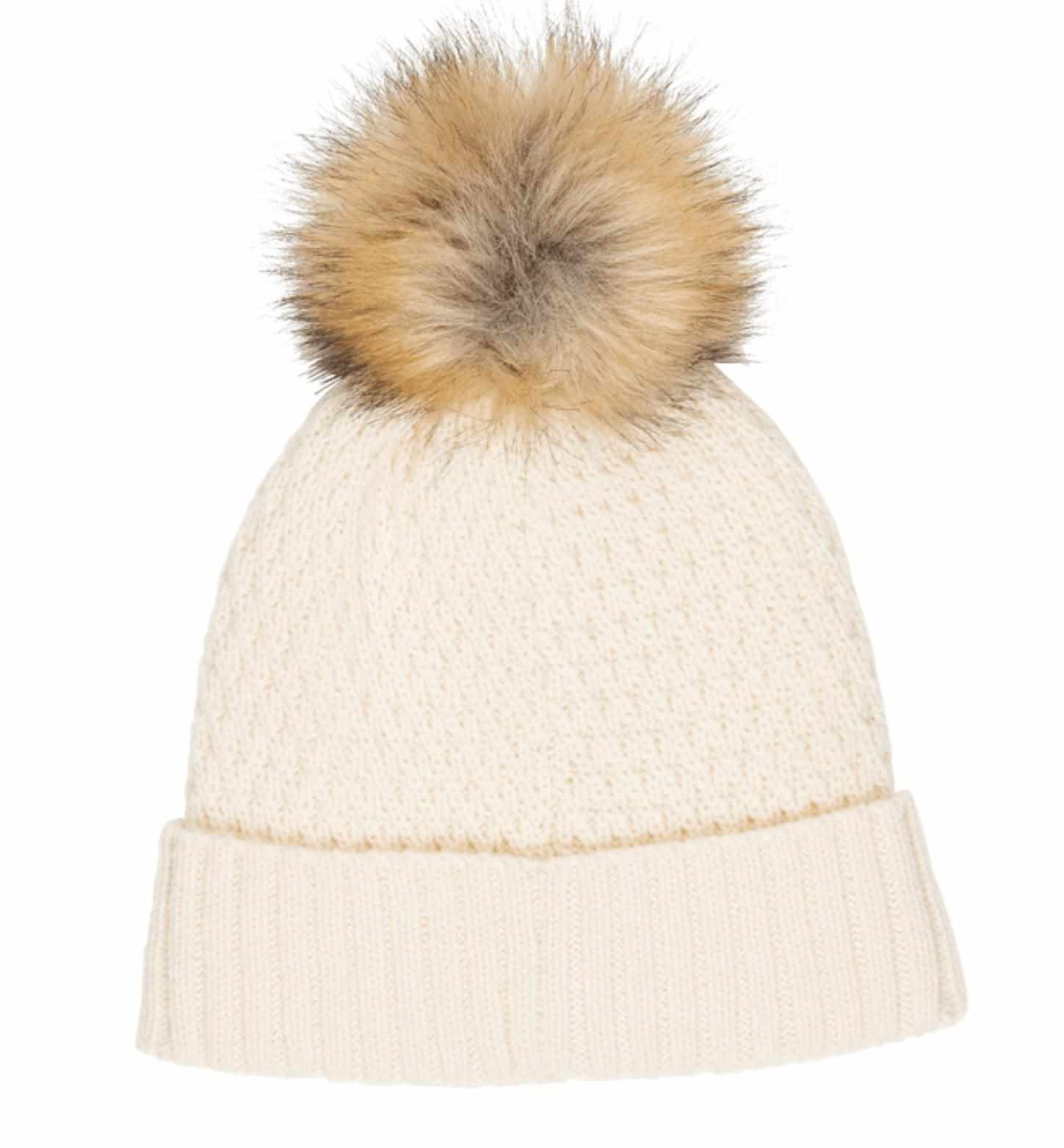 Callaway Pom Pom Beanie dámská zimní čepice, krémová