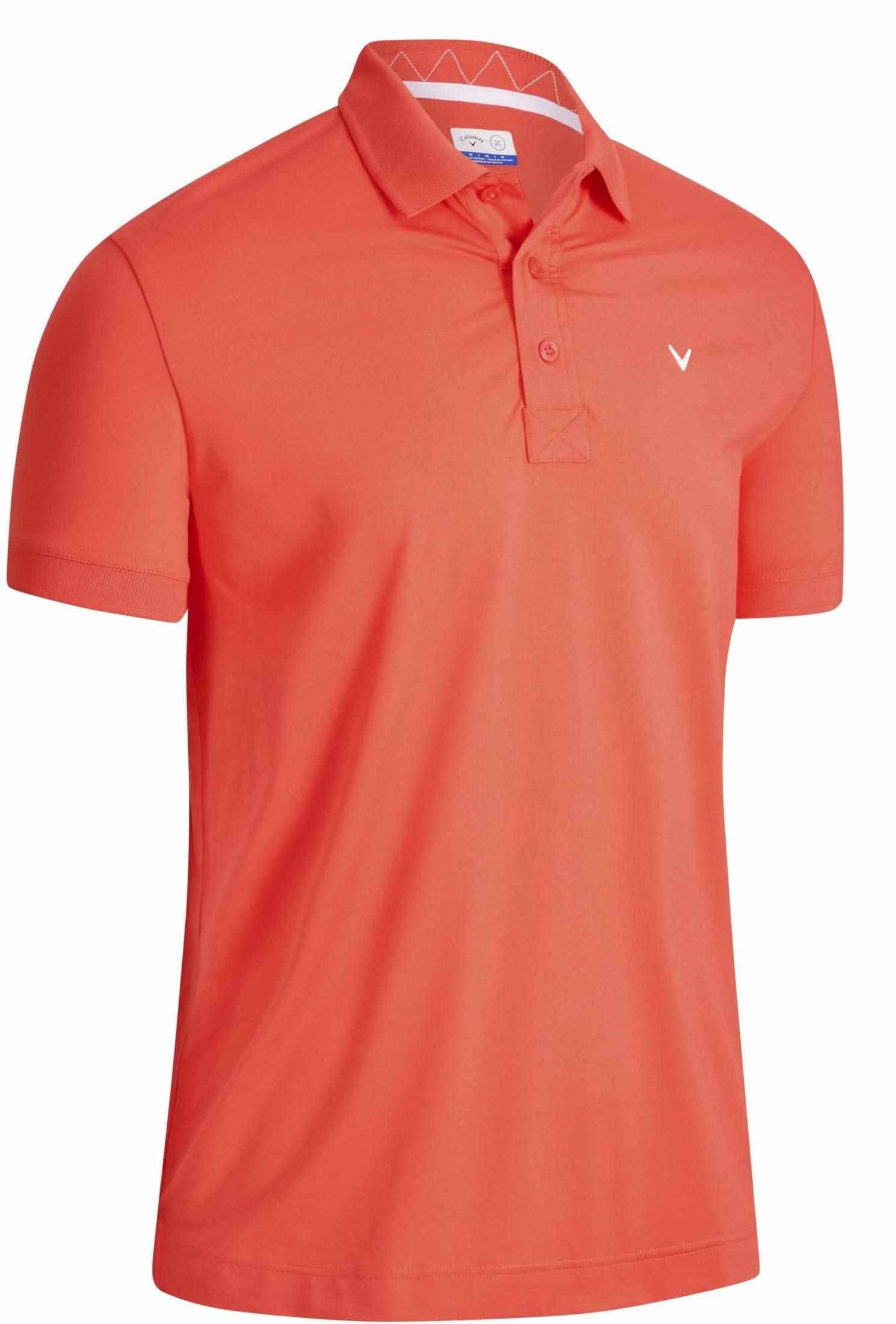 Callaway Solid Ribbed pánské polo, tangerine tango