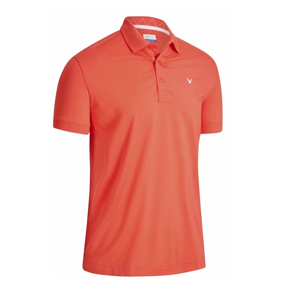 Callaway Solid Ribbed pánské polo, tangerine tango