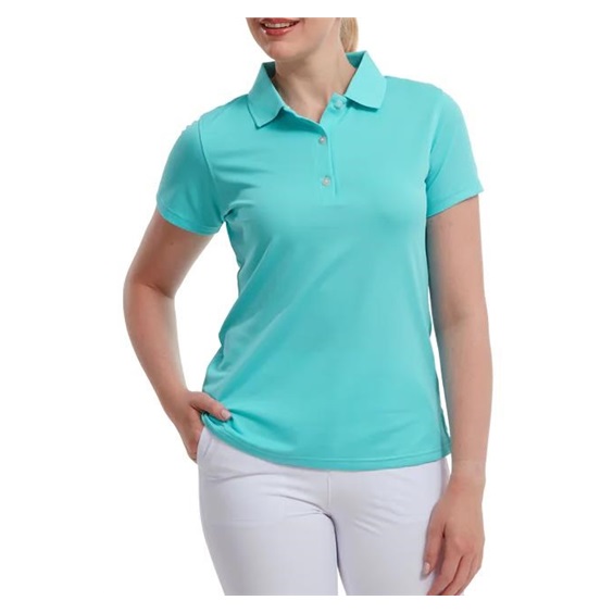 FootJoy Stretch Pique Solid dámské polo, aqua
