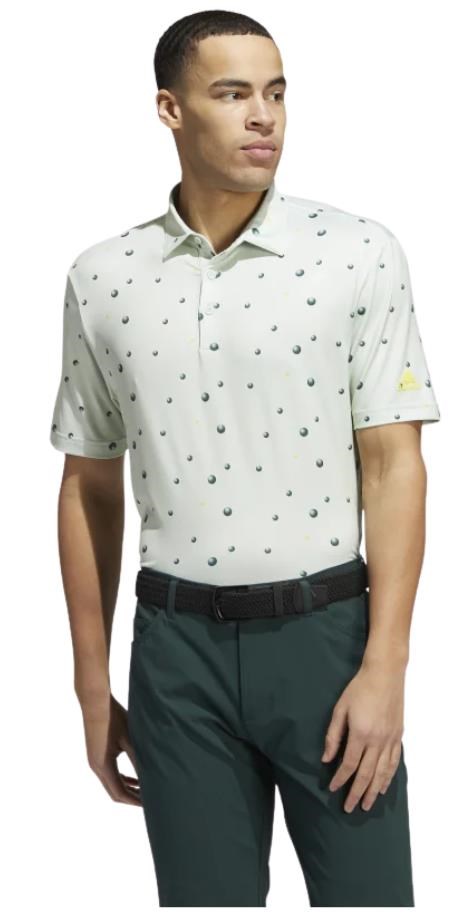 Adidas Ultimate 365 Allover Print pánské polo, zeleno/žluté