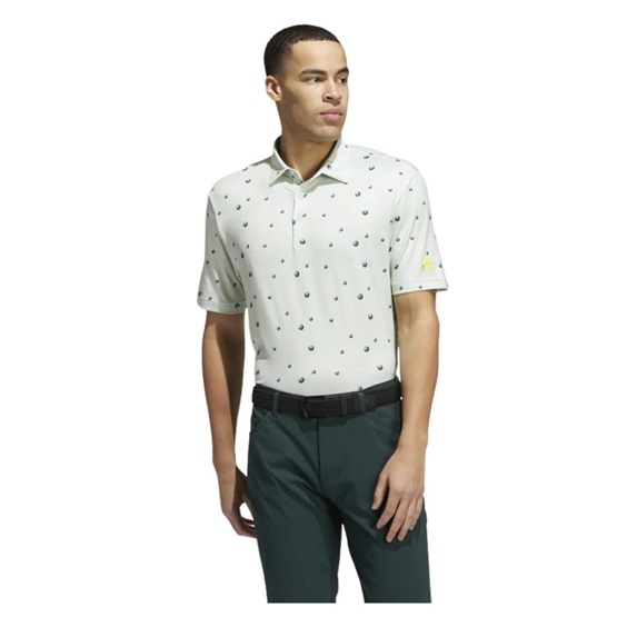 Adidas Ultimate 365 Allover Print pánské polo, zeleno/žluté
