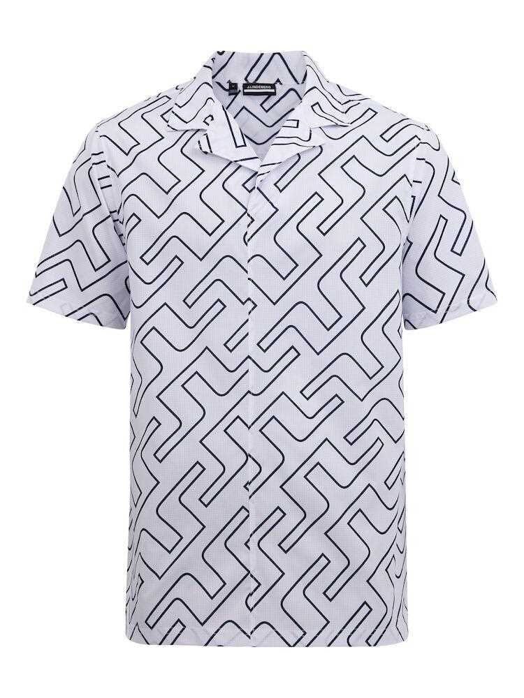 J.Lindeberg Resort Regular Fit pánské polo, navy bridge monogram