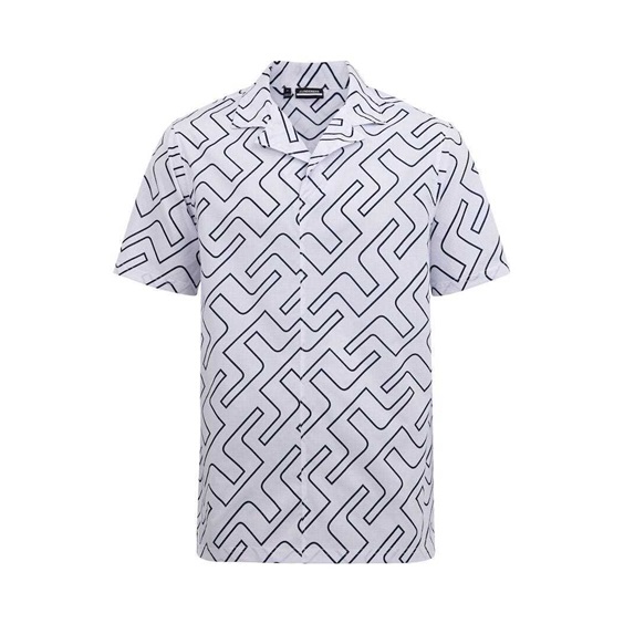 J.Lindeberg Resort Regular Fit pánské polo, navy bridge monogram