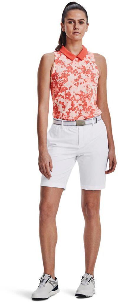 Under Armour Zinger Rise Slvls Polo dámské polo bez rukávů, oranžové