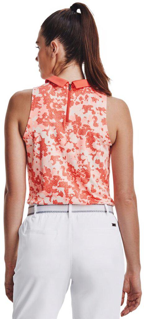 Under Armour Zinger Rise Slvls Polo dámské polo bez rukávů, oranžové