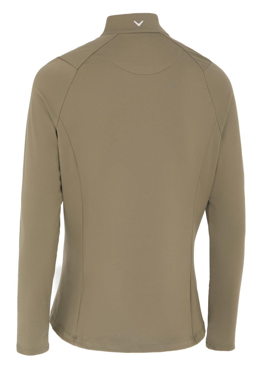 Callaway Thermal Fleece Back Jersey dámské polo s dlouhým rukávem, industrial green