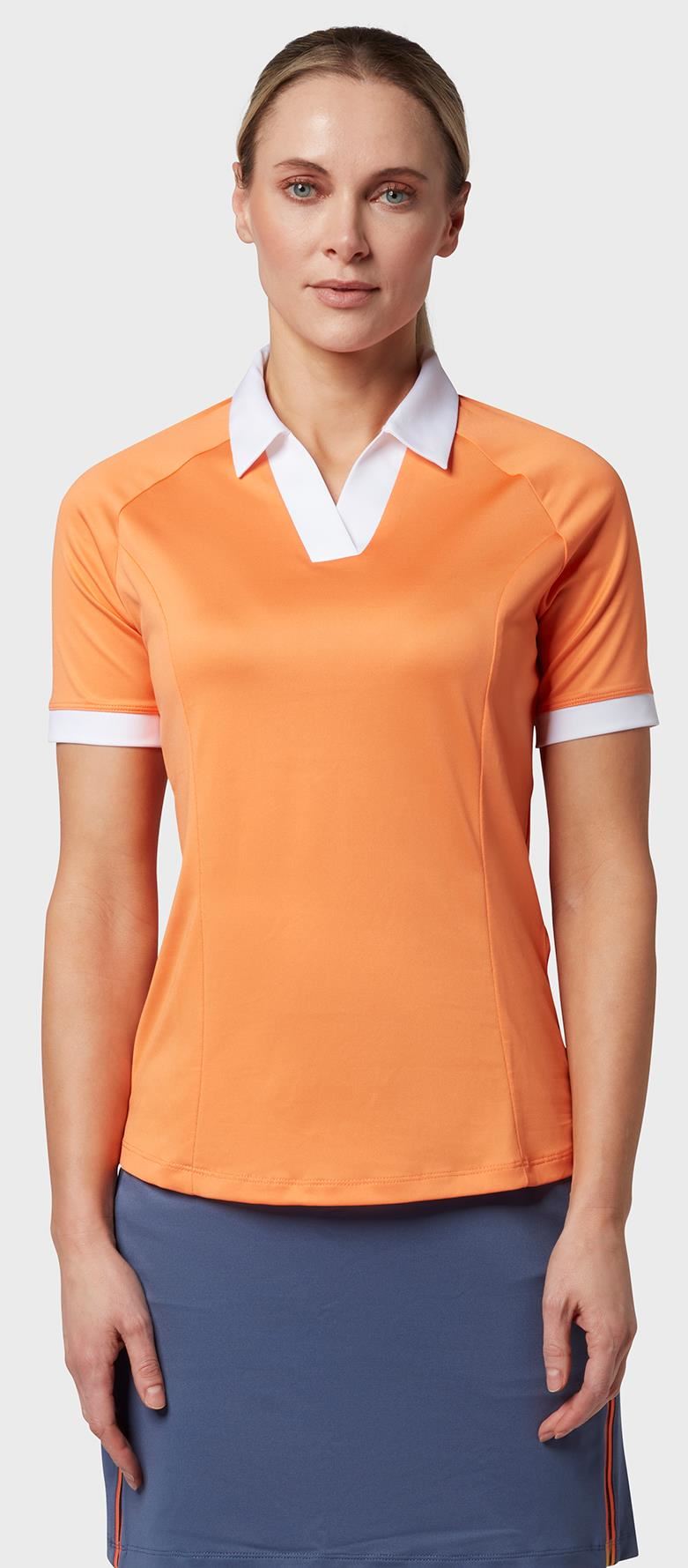 Callaway Short Sleeve Colorblock dámské polo, nectarine