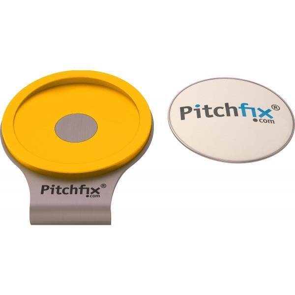 Pitchfix žlutý magnetický golfový klip na kšilt + markovátko