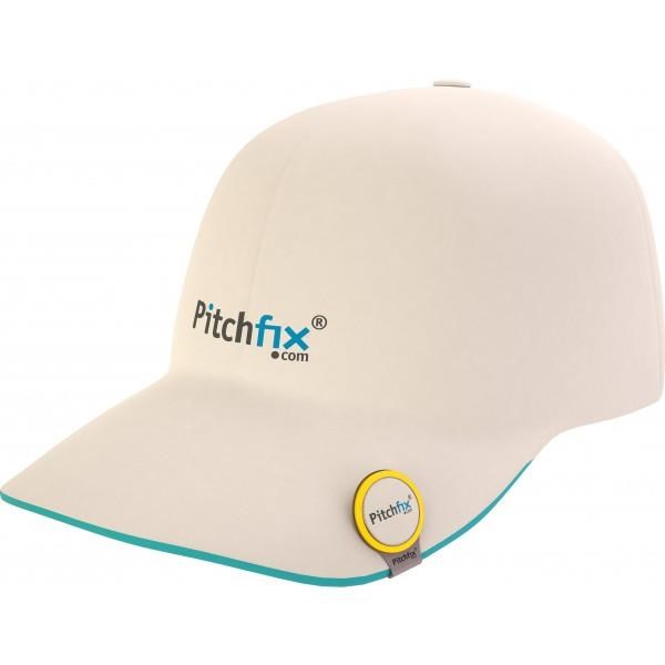 Pitchfix žlutý magnetický golfový klip na kšilt + markovátko