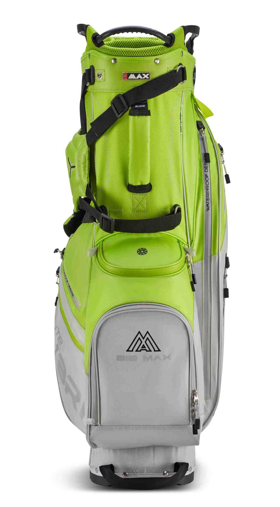 Big Max Dri Lite Hybrid Plus stand bag, limetkovo/šedý