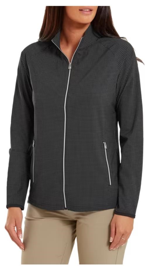 FootJoy Houndstooth Print Woven dámská mikina, černá