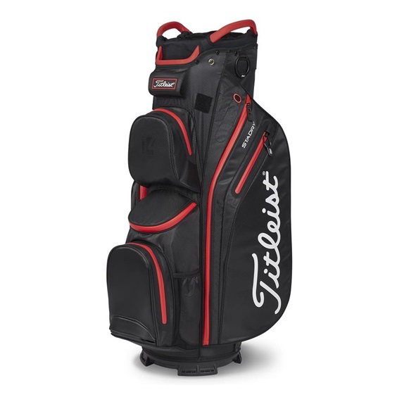 Titleist 14 StaDry cart bag, černo/červený