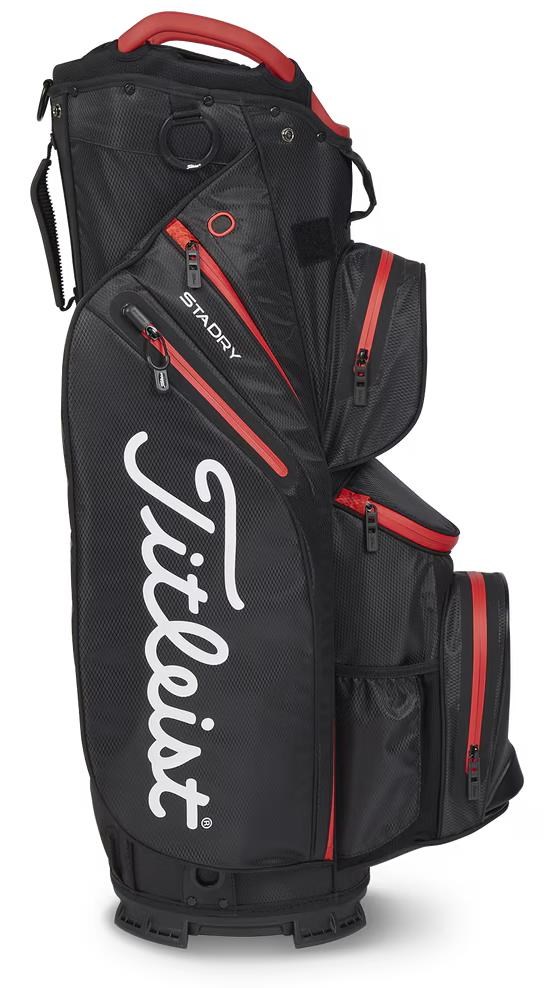 Titleist 14 StaDry cart bag, černo/červený