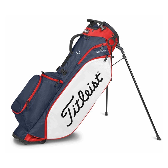 Titleist Players StaDry 4 stand bag, modro/bílo/červený