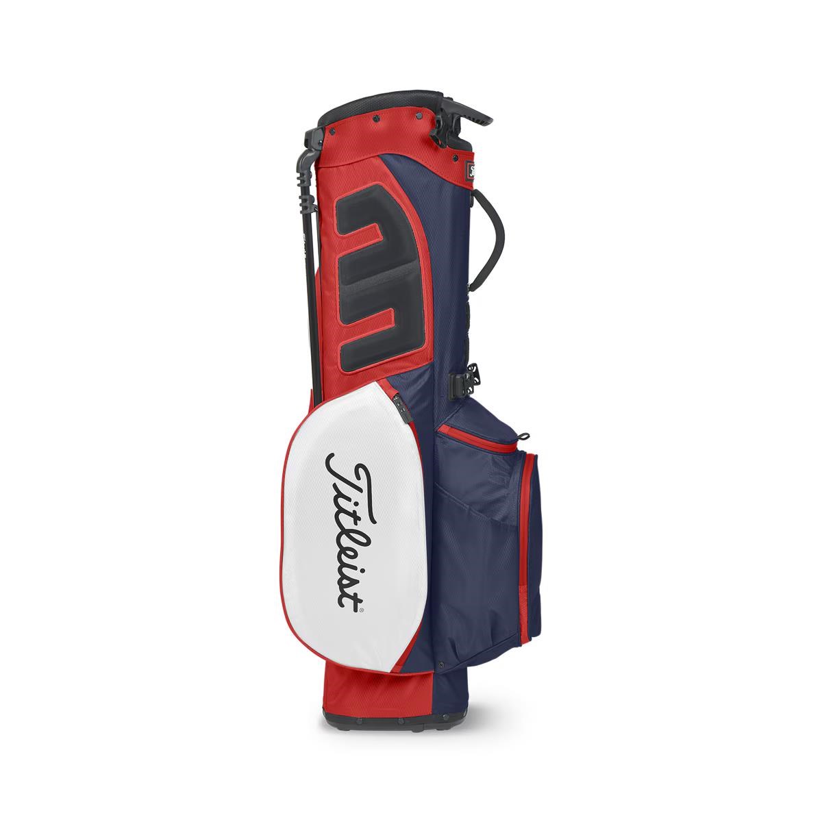 Titleist Players StaDry 4 stand bag, modro/bílo/červený