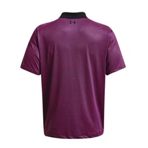 Under Armour Performance 3.0 Printed pánské polo, černo/růžové
