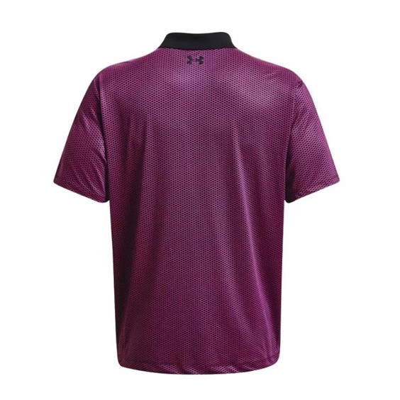 Under Armour Performance 3.0 Printed pánské polo, černo/růžové
