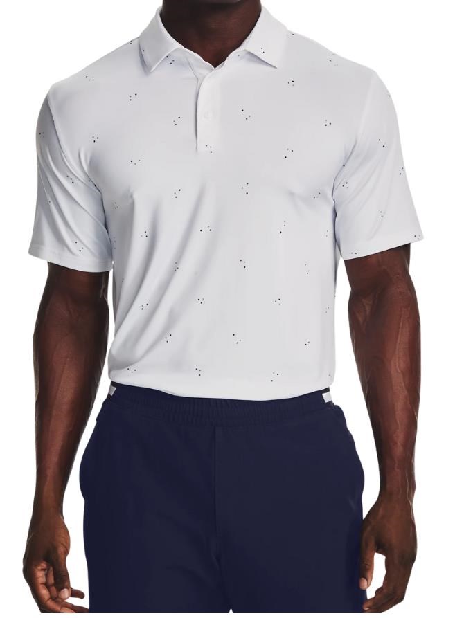Under Armour Playoff 3.0 Printed pánské polo, bílo/modré