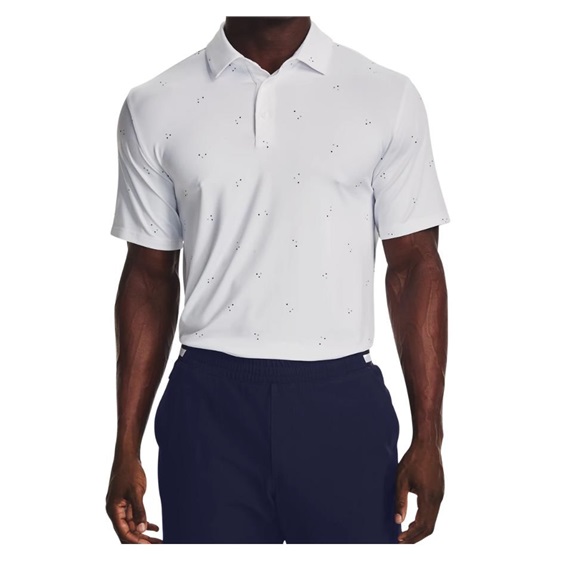 Under Armour Playoff 3.0 Printed pánské polo, bílo/modré