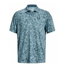 Under Armour Playoff 3.0 Printed pánské polo, still water/static blue