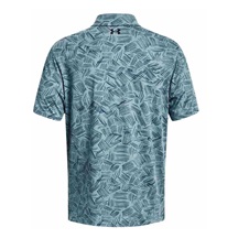 Under Armour Playoff 3.0 Printed pánské polo, still water/static blue