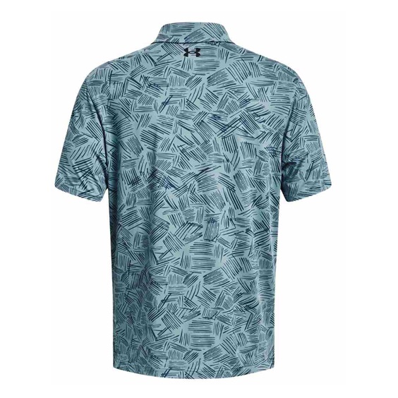 Under Armour Playoff 3.0 Printed pánské polo, still water/static blue