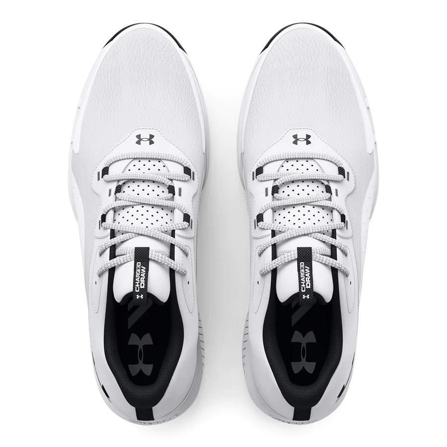 Under Armour Charged Draw 2 Wide pánské golfové boty, bílé