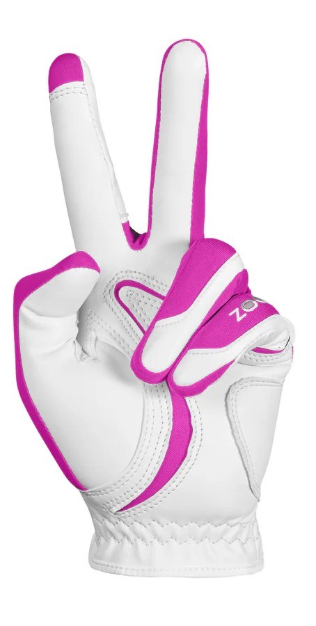 Zoom Hybrid dámská golfová rukavice, bílo/růžová
