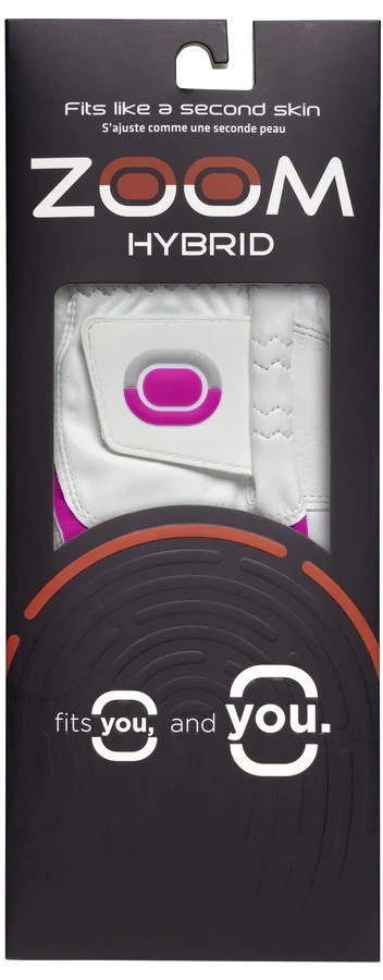 Zoom Hybrid dámská golfová rukavice, bílo/růžová
