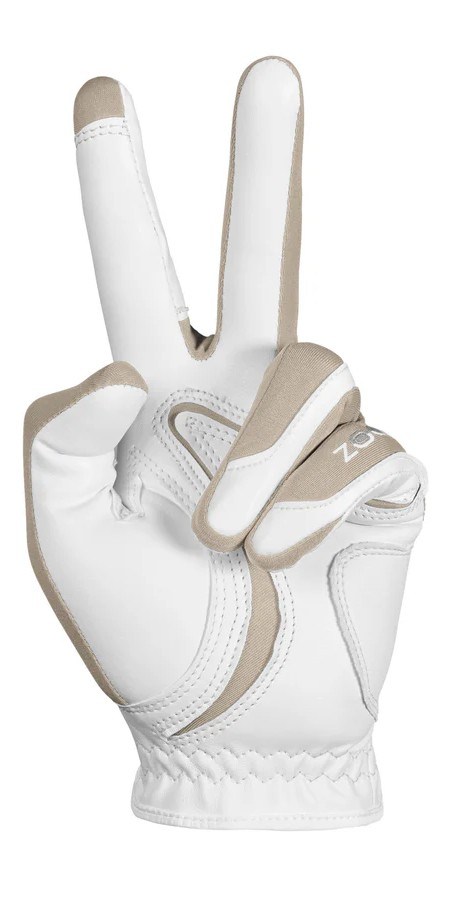 Zoom Hybrid dámská golfová rukavice, bílo/béžová