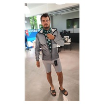 J.Lindeberg Jacquard pánská mikina, tmavě modrá