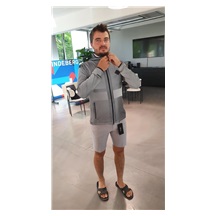 J.Lindeberg Jacquard pánská mikina, tmavě modrá