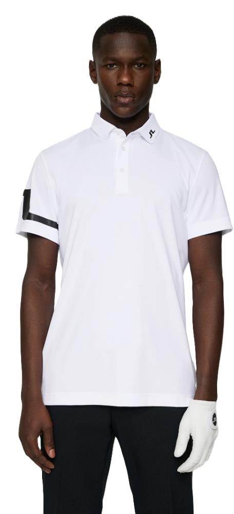 J.Lindeberg Heath Regular Fit pánské polo, bílé