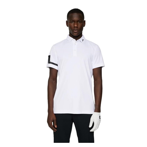 J.Lindeberg Heath Regular Fit pánské polo, bílé