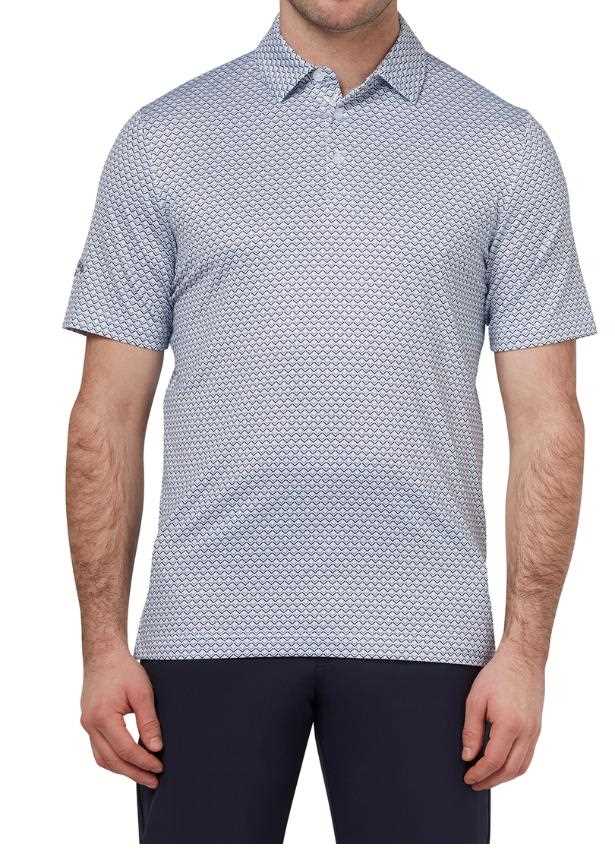 Callaway Trademark Ombre Chev Print pánské polo, bright white