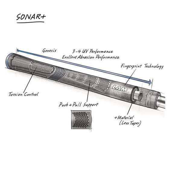 Lamkin Sonar 60R+ grip, Jumbo/Oversize