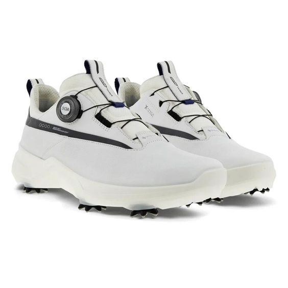 Ecco Biom G5 BOA pánské kožené Gore-Tex golfové boty, bílé