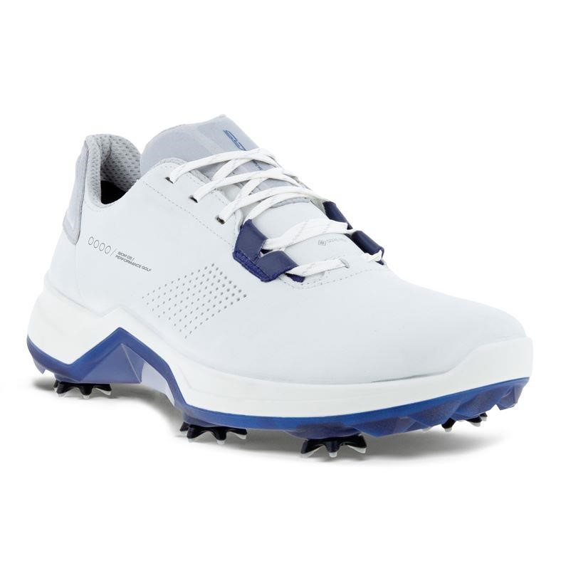 Ecco Biom G5 pánské kožené Gore-Tex golfové boty, bílé