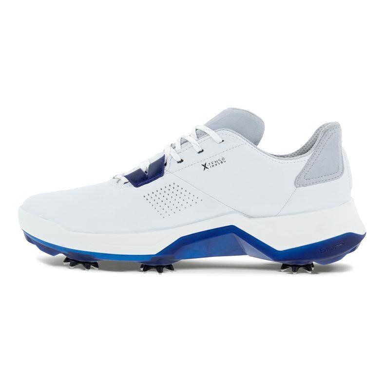 Ecco Biom G5 pánské kožené Gore-Tex golfové boty, bílé