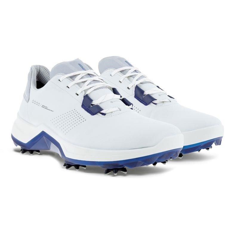 Ecco Biom G5 pánské kožené Gore-Tex golfové boty, bílé
