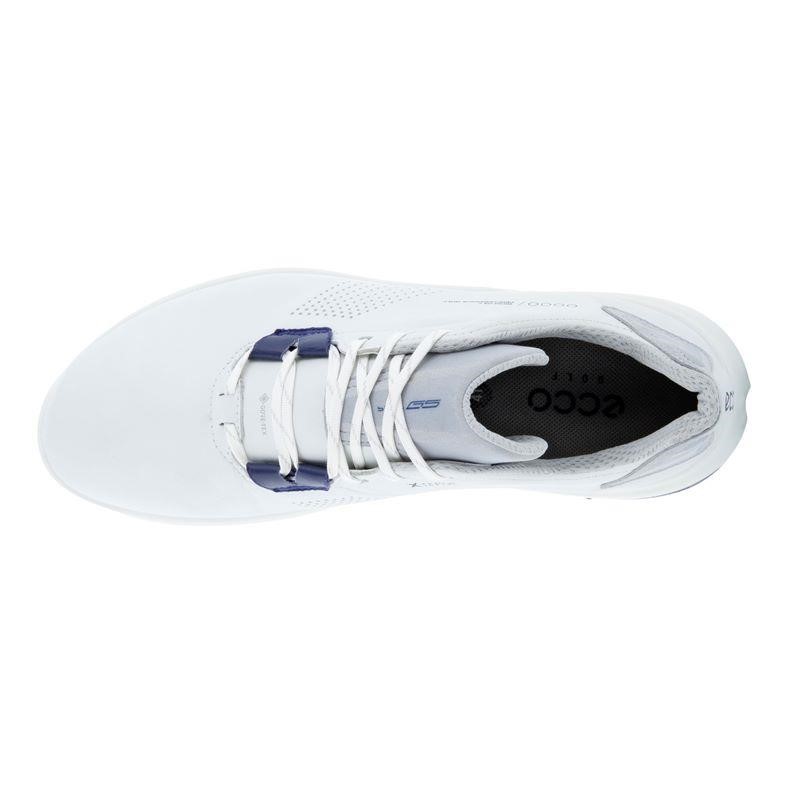 Ecco Biom G5 pánské kožené Gore-Tex golfové boty, bílé
